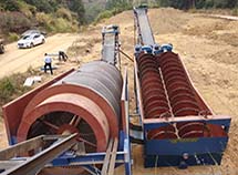 梅州洗沙生產(chǎn)線安裝調(diào)試現(xiàn)場